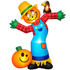 Halloween Inflatable Scarecrow with LED Lights